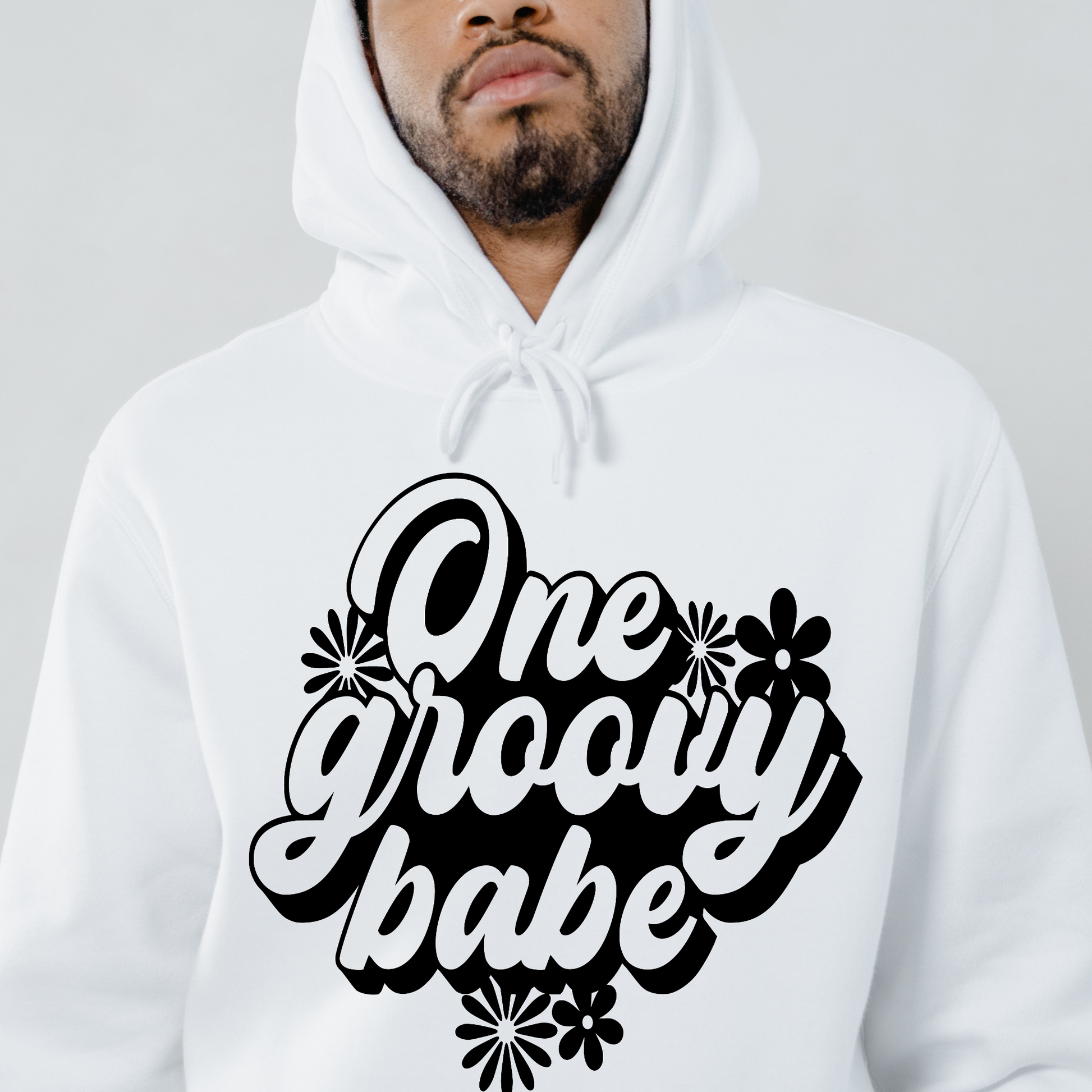 one groovy babe Men's hoodie - Premium t-shirt from Lees Krazy Teez - Just $39.95! Shop now at Lees Krazy Teez