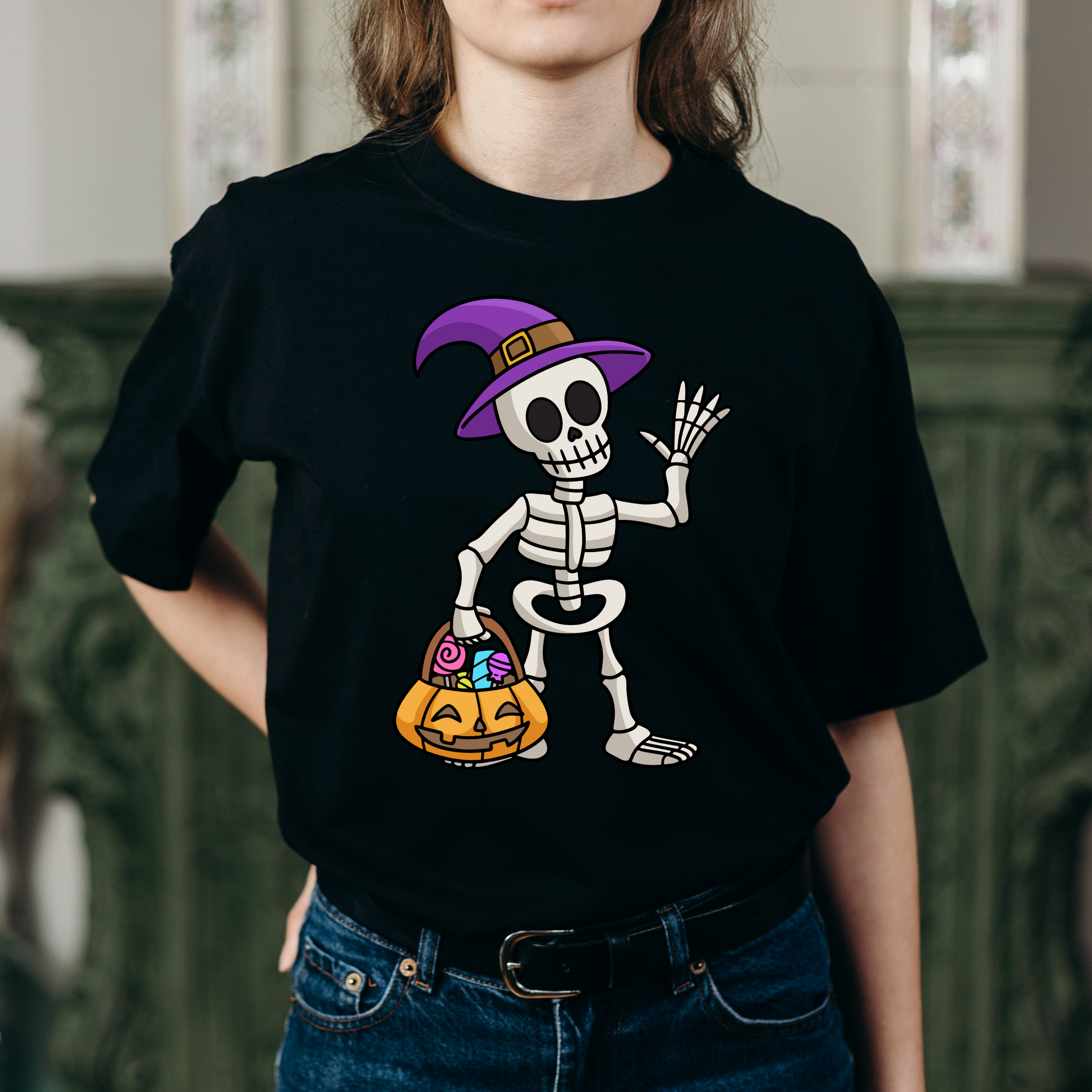 skeleton shirt womens - halloween tee shirt - Premium t-shirt from Lees Krazy Teez - Just $21.95! Shop now at Lees Krazy Teez