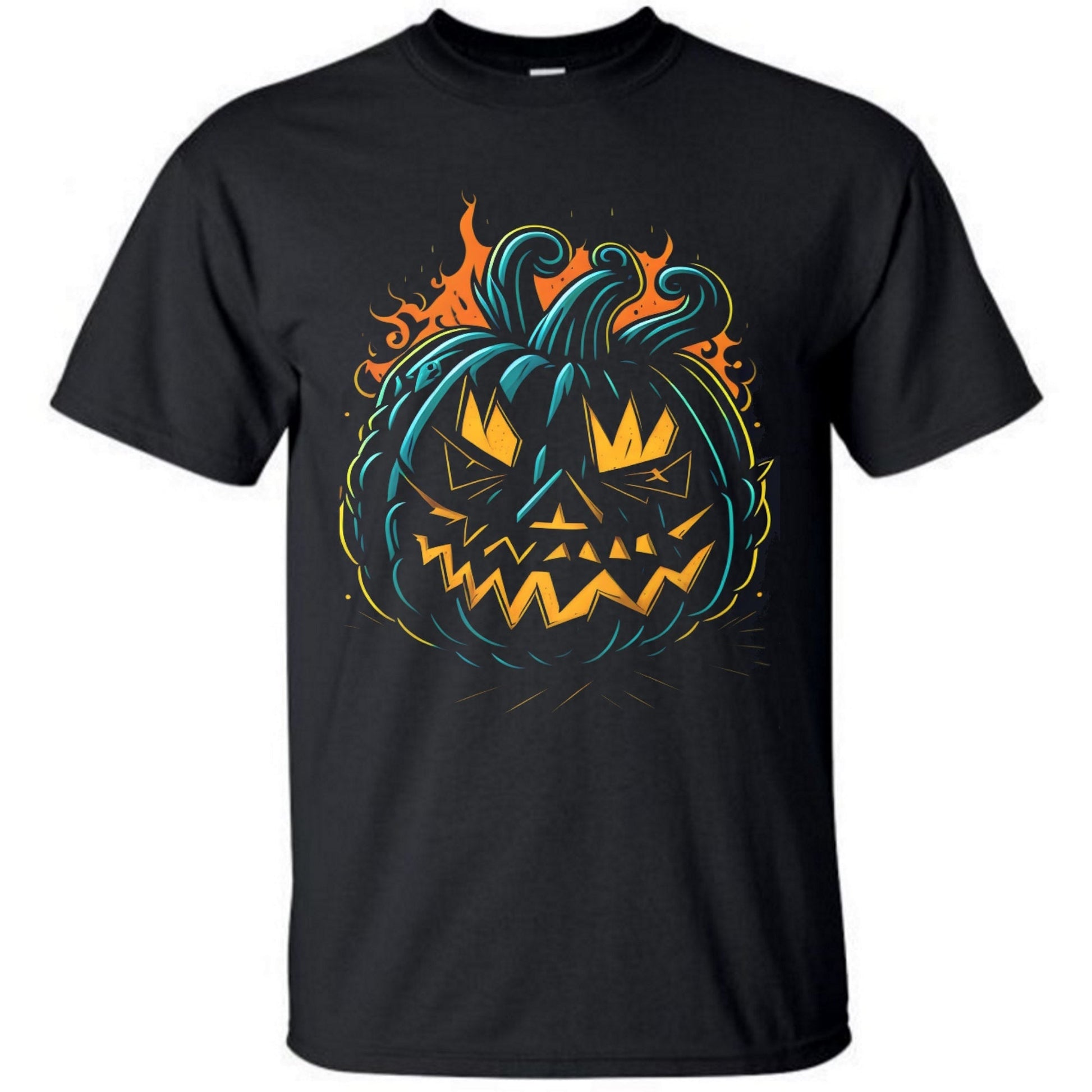 colorful graffiti illustration of a Scary Halloween pumpkin Men's t-shirt - Premium t-shirt from Lees Krazy Teez - Just $16.95! Shop now at Lees Krazy Teez