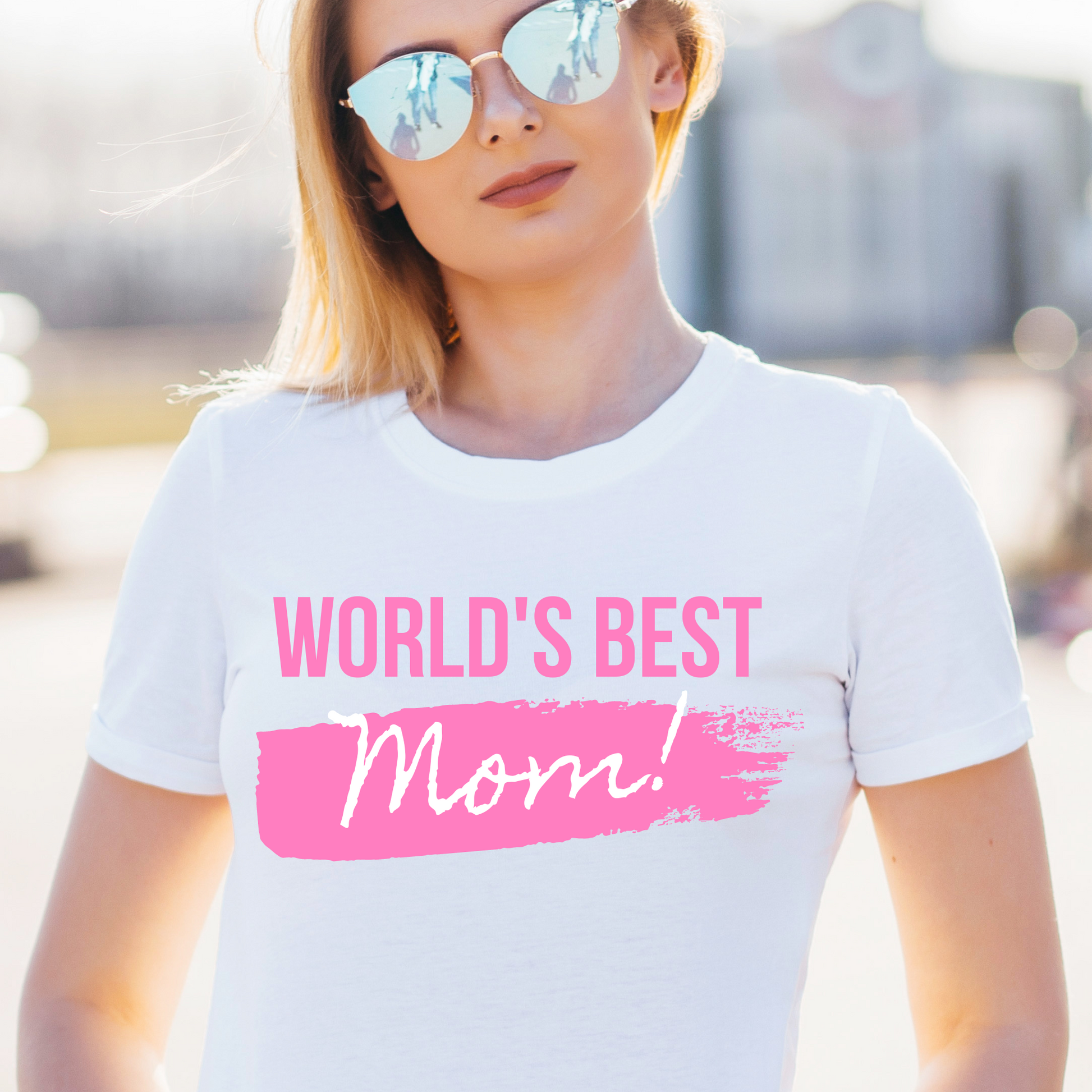 worlds best mom ladies parent mommy tee - cool mom shirt - Premium t-shirt from Lees Krazy Teez - Just $21.95! Shop now at Lees Krazy Teez