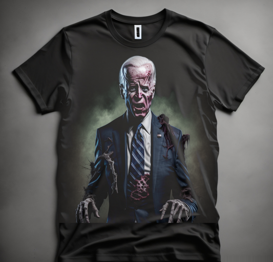 zombie Joe Biden Halloween scary horror t-shirt - Premium t-shirt from Lees Krazy Teez - Just $24.95! Shop now at Lees Krazy Teez