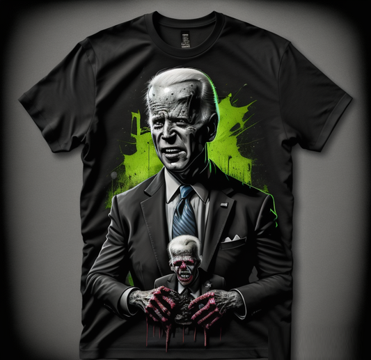zombie biden scary halloween t-shirt - Premium t-shirt from Lees Krazy Teez - Just $24.95! Shop now at Lees Krazy Teez