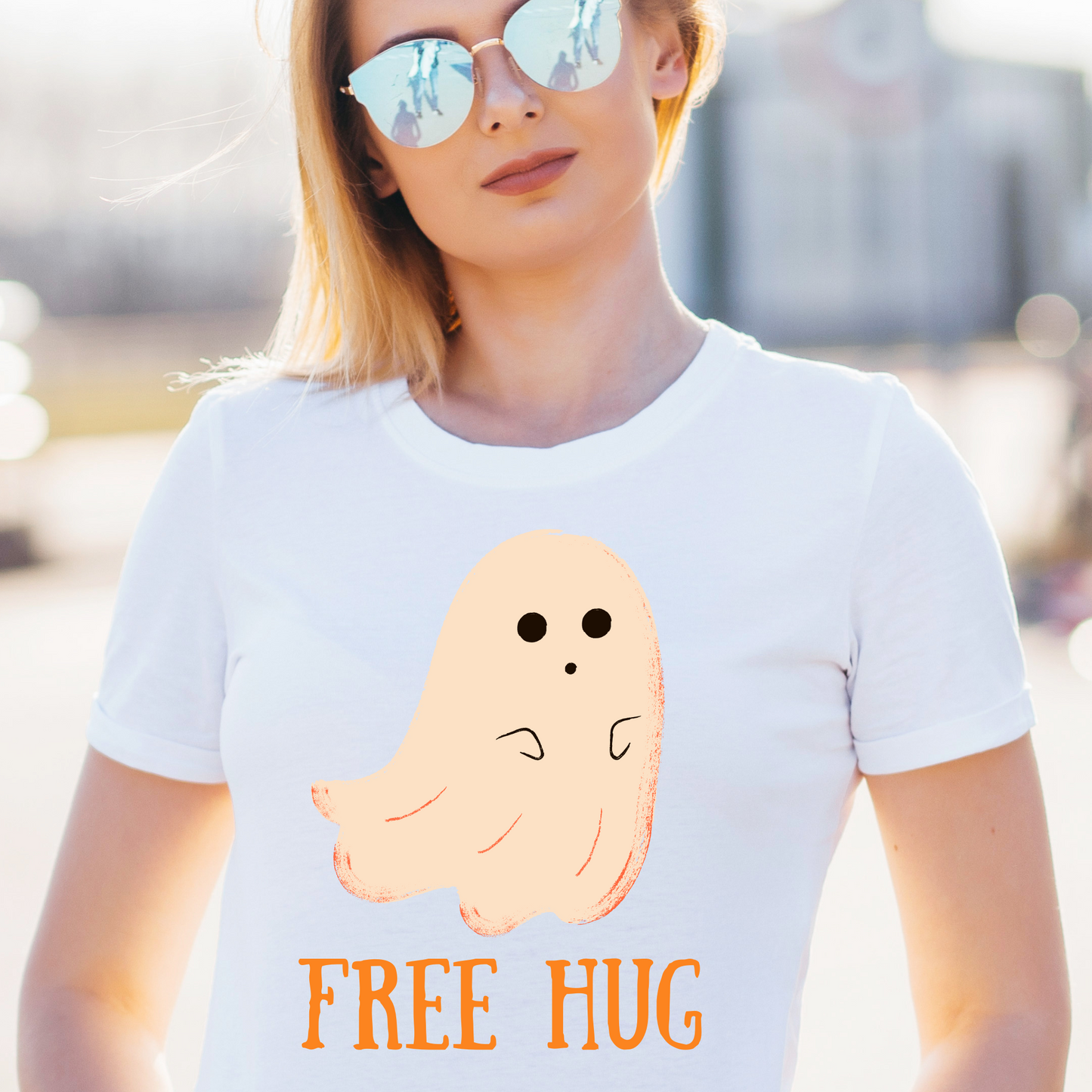 Free hug Halloween tee - t-shirt for women - Premium t-shirt from Lees Krazy Teez - Just $19.95! Shop now at Lees Krazy Teez