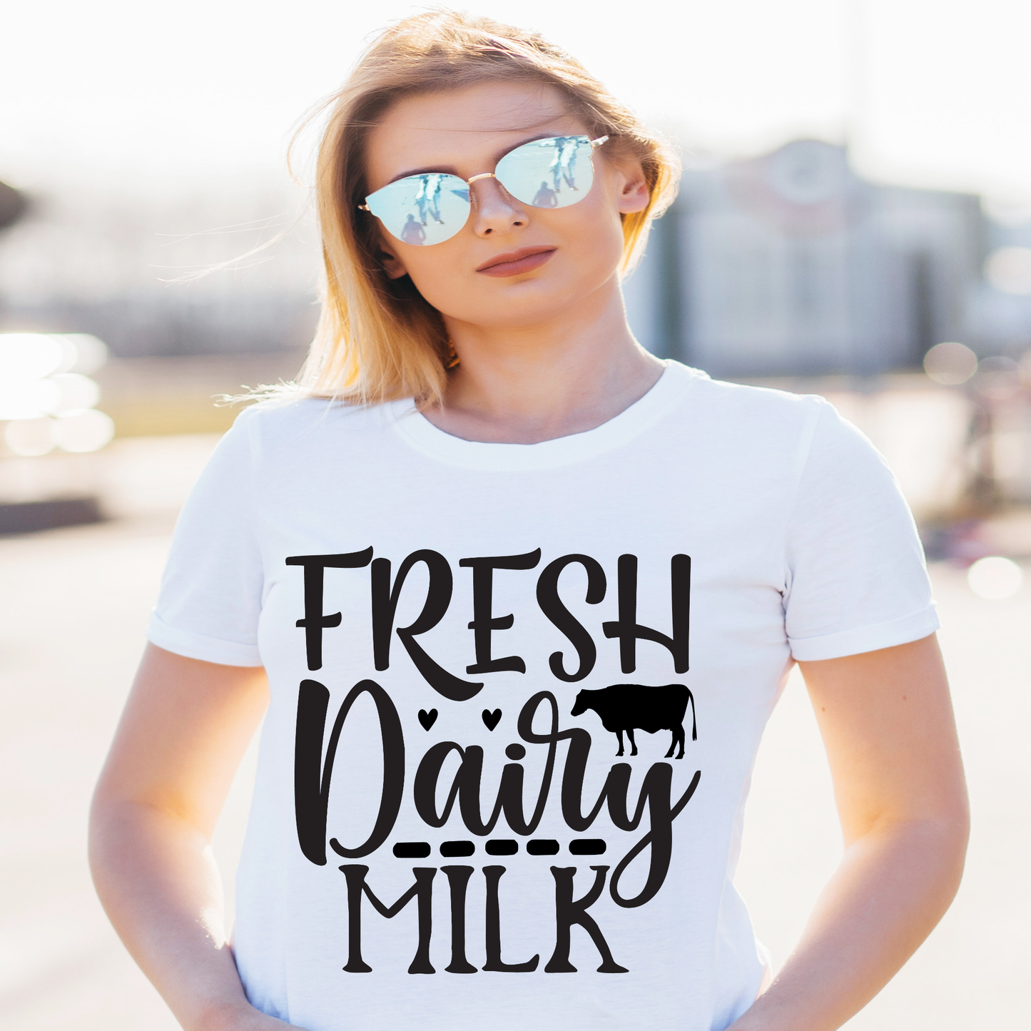 Fresh daily milk hilarious funny women t-shirt - Premium t-shirt from Lees Krazy Teez - Just $21.95! Shop now at Lees Krazy Teez