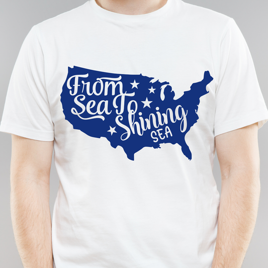 From sea to shining sea united states awesome patriot tee - mens funny t-shirt - Premium t-shirt from Lees Krazy Teez - Just $21.95! Shop now at Lees Krazy Teez