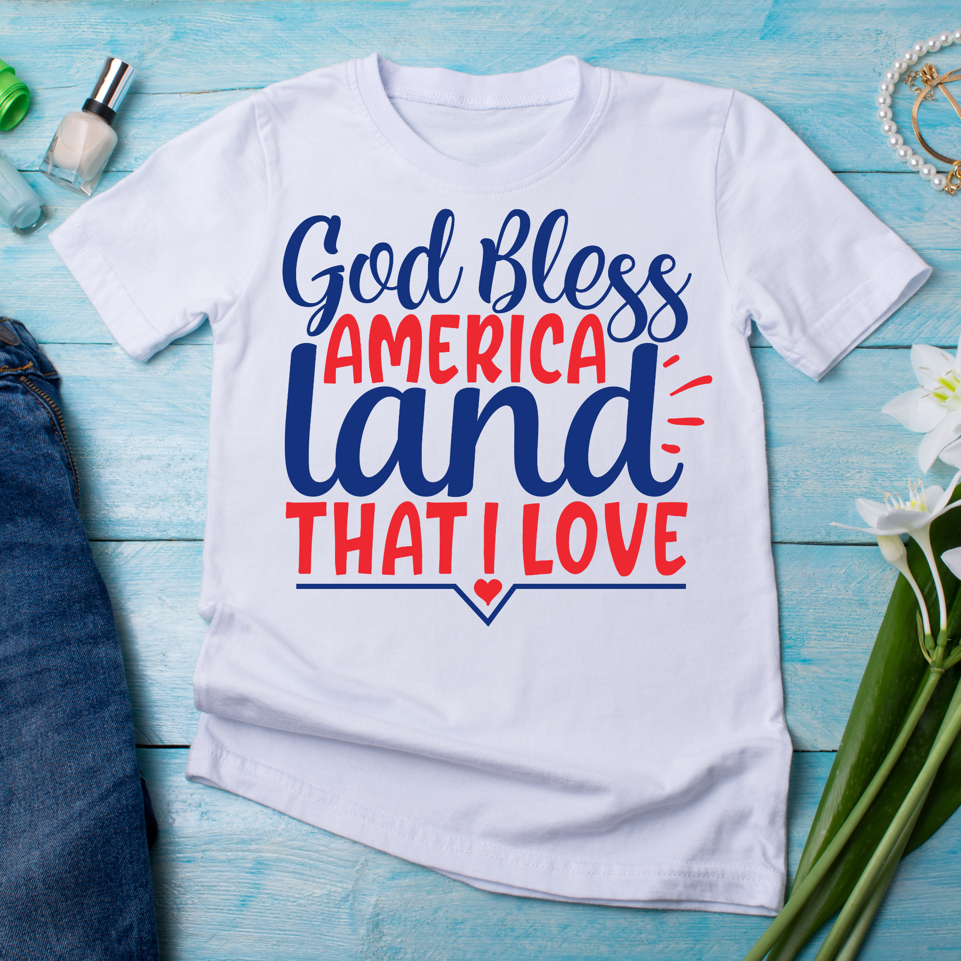 God bless america land that i love - Women's t-shirt - Premium t-shirt from Lees Krazy Teez - Just $21.95! Shop now at Lees Krazy Teez