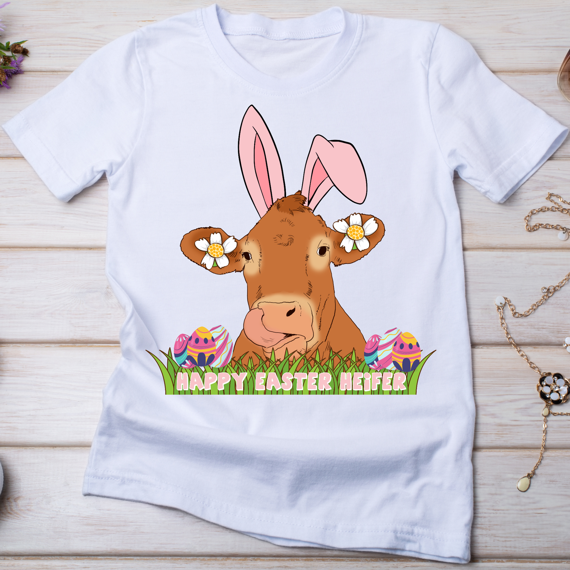 Happy easter heifer funny offensive t-shirt - Premium t-shirt from Lees Krazy Teez - Just $21.95! Shop now at Lees Krazy Teez