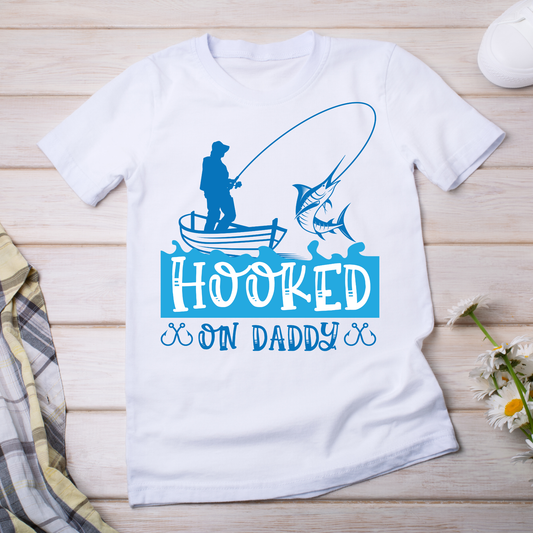 Hooked on mom - Women's awesome fishing t-shirt - Premium t-shirt from Lees Krazy Teez - Just $19.95! Shop now at Lees Krazy Teez