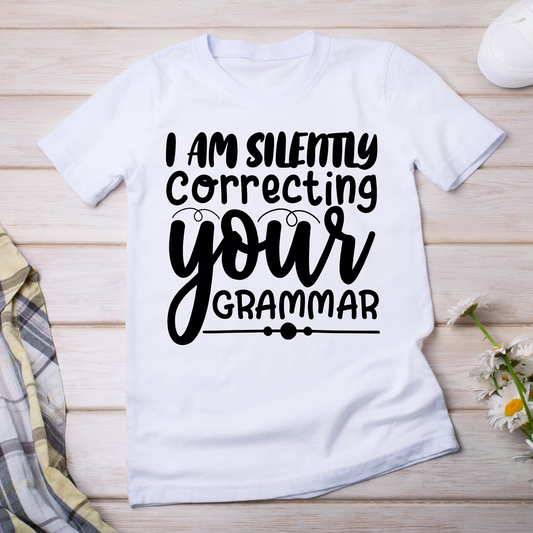 I am silently correcting your grammar awesome tee - Women's t-shirt - Premium t-shirt from Lees Krazy Teez - Just $21.95! Shop now at Lees Krazy Teez