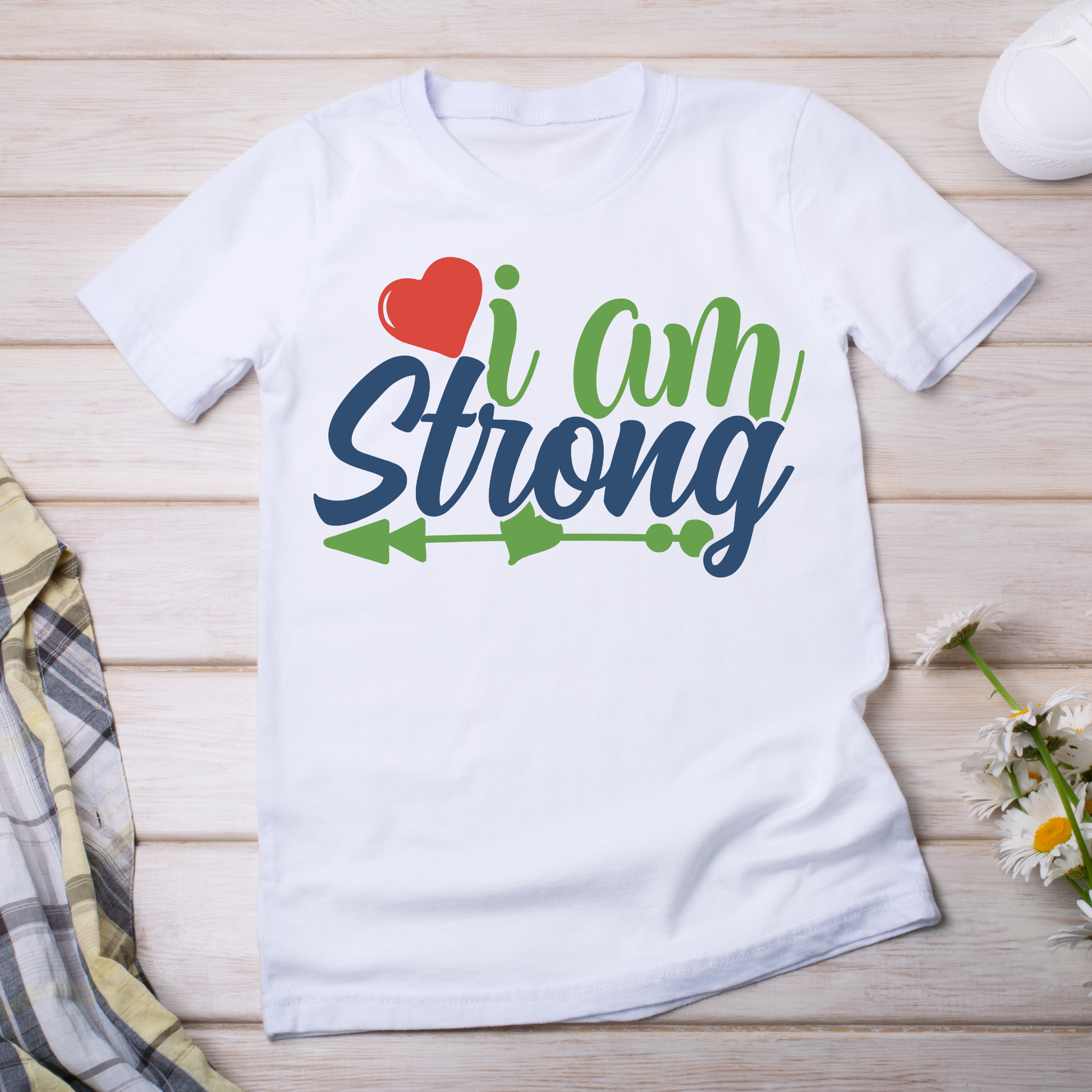 I am strong quotes typography and sayings - Women's t-shirt - Premium t-shirt from Lees Krazy Teez - Just $20.95! Shop now at Lees Krazy Teez