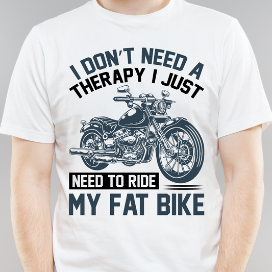 I don't need a therapy, I just need to ride my bike motorcycle t-shirt - Premium t-shirt from Lees Krazy Teez - Just $19.95! Shop now at Lees Krazy Teez