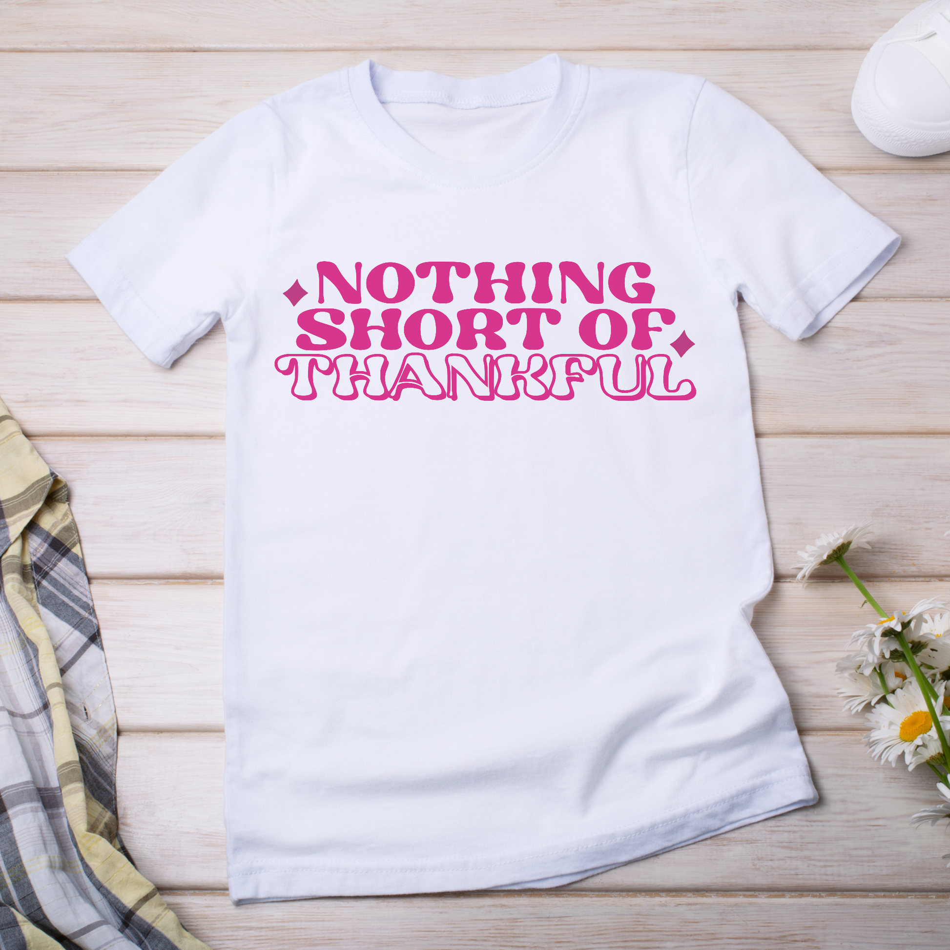 Nothing short of thankful women's t-shirt - Premium t-shirt from Lees Krazy Teez - Just $19.95! Shop now at Lees Krazy Teez