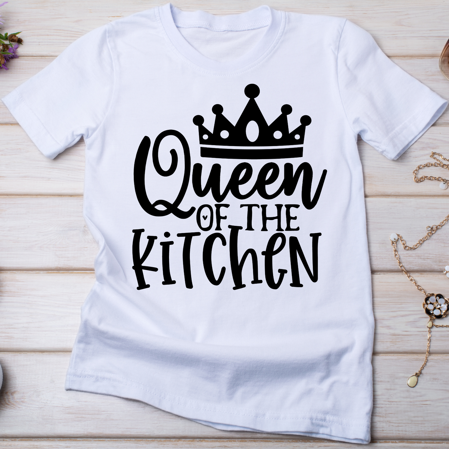 Queen of the kitchen Women's t-shirt - Premium t-shirt from Lees Krazy Teez - Just $19.95! Shop now at Lees Krazy Teez