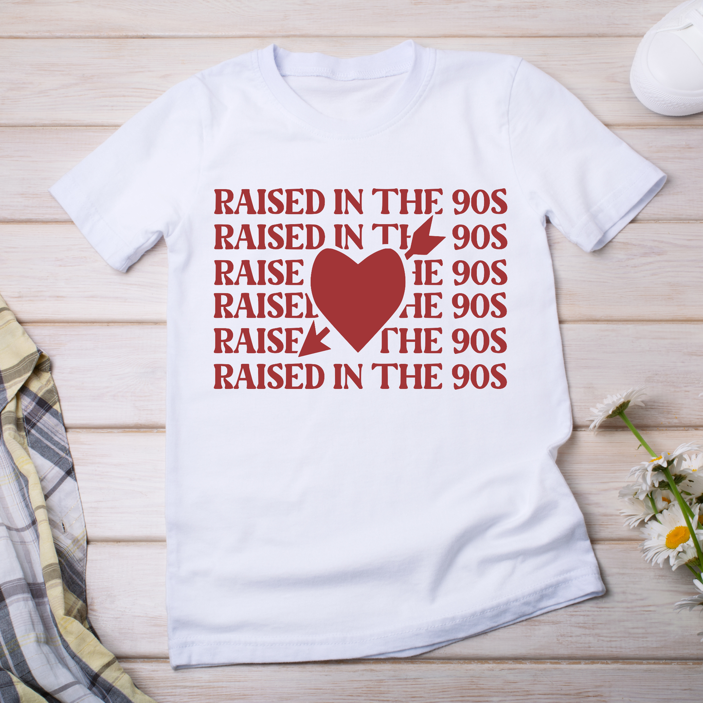 Raised in the 90s - 90s babies - women's vintage t-shirt - Premium t-shirt from Lees Krazy Teez - Just $19.95! Shop now at Lees Krazy Teez