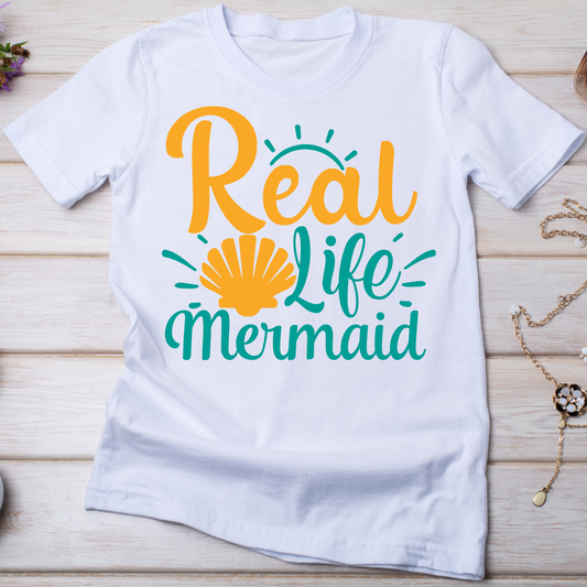 Real life mermaid - cute sayings for shirts- Women's t-shirt - Premium t-shirt from Lees Krazy Teez - Just $19.95! Shop now at Lees Krazy Teez