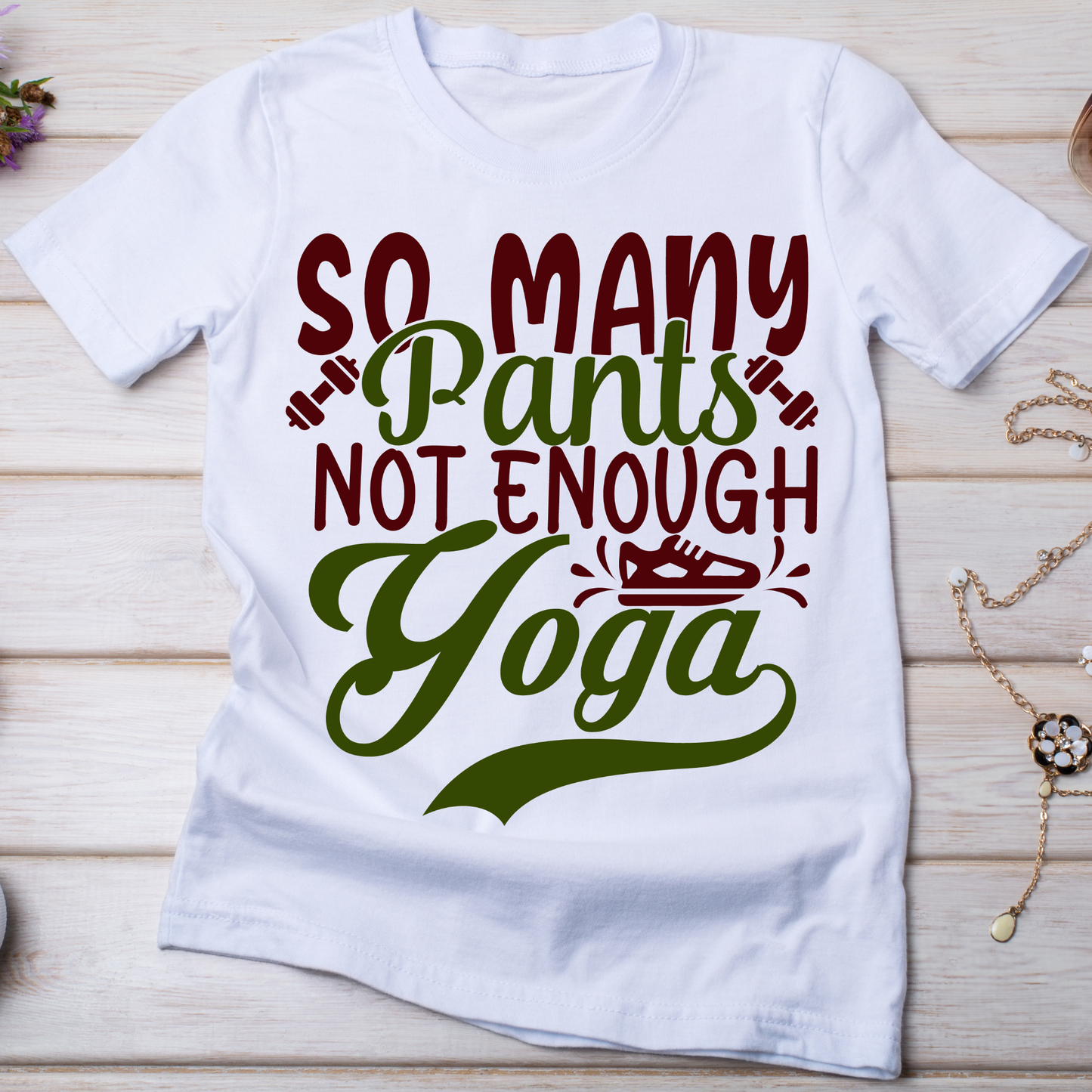 So many pants not enough yoga - Premium t-shirt from Lees Krazy Teez - Just $19.95! Shop now at Lees Krazy Teez