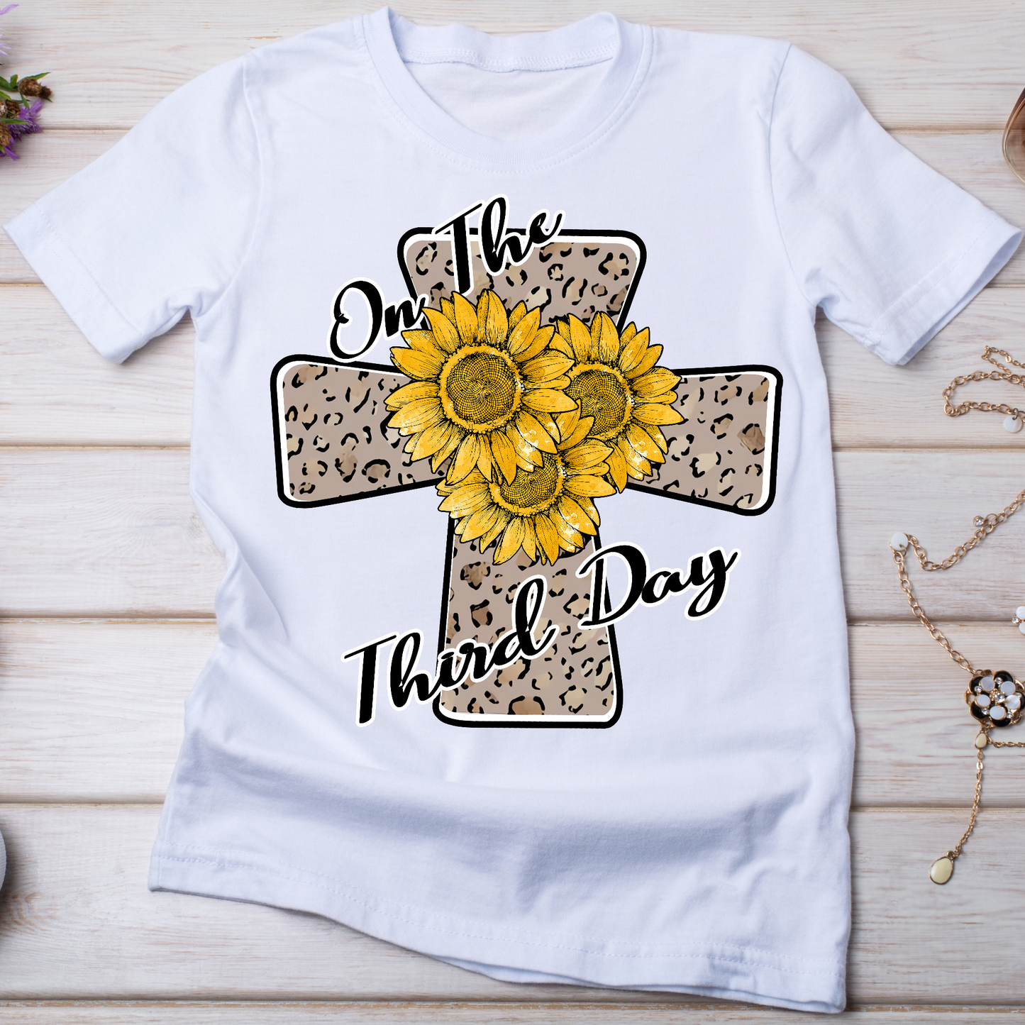 On the third day Jesus Easter Sunday Women's t shirt - Premium t-shirt from Lees Krazy Teez - Just $19.95! Shop now at Lees Krazy Teez